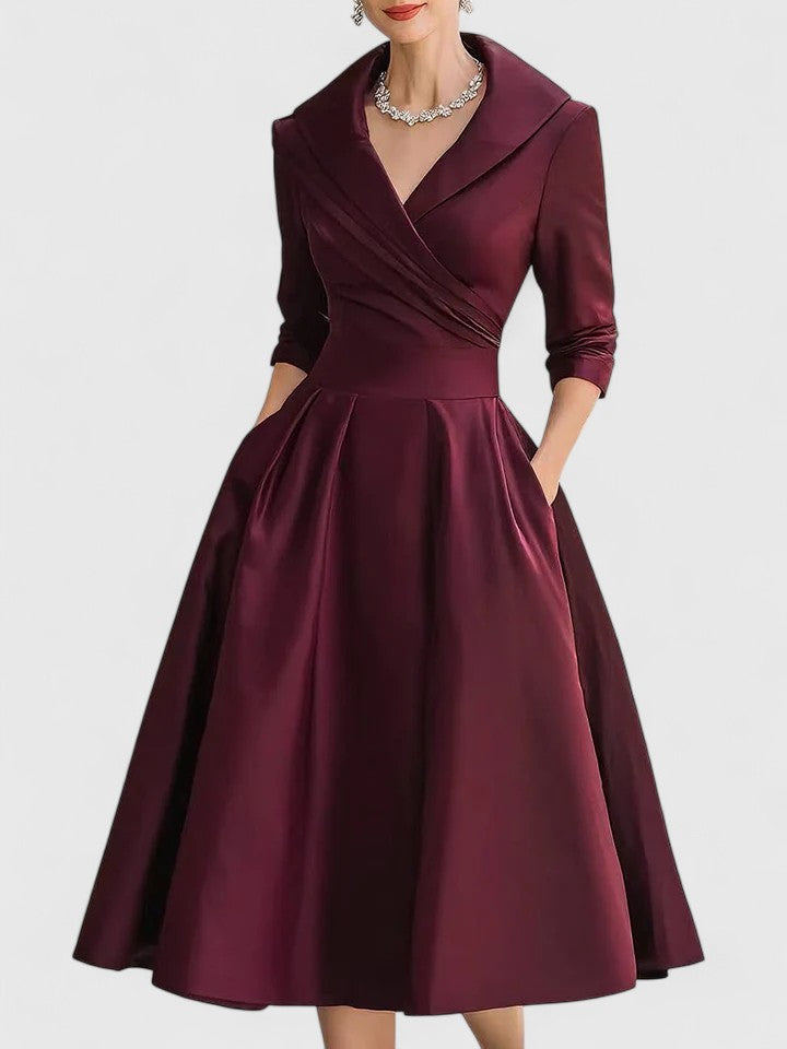 VIVIAN – ELEGANT RETRO WRAP EVENING DRESS