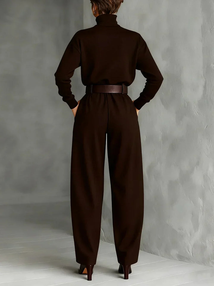 Jessica™ Elegant Top & Straight-Leg Pants Set