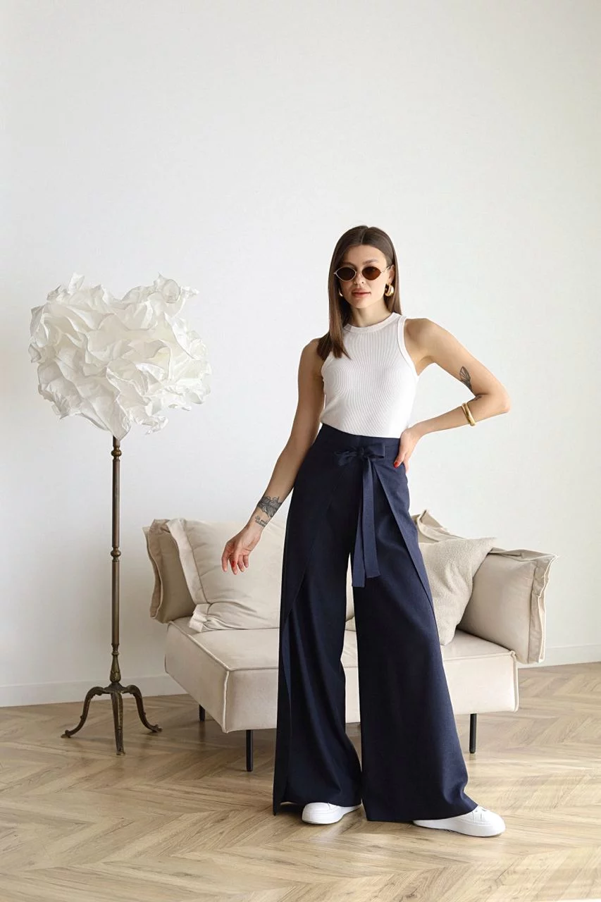 ROXY - WIDE LEG LINEN PANTS