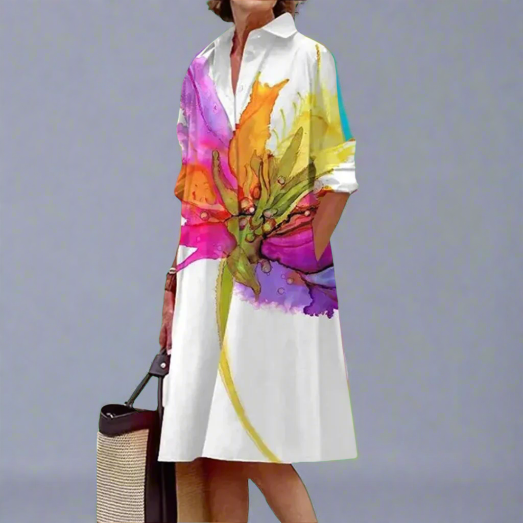 Jennifer | Vibrant Lightweight Summer Midi Dress