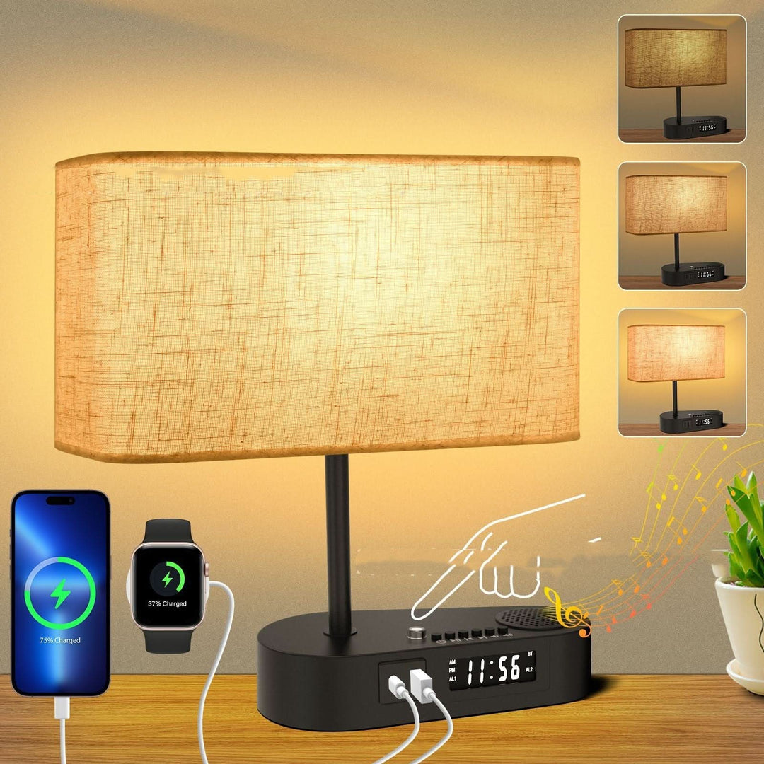 BowLift | ARA - Alarm clock with charging connection and table lamp