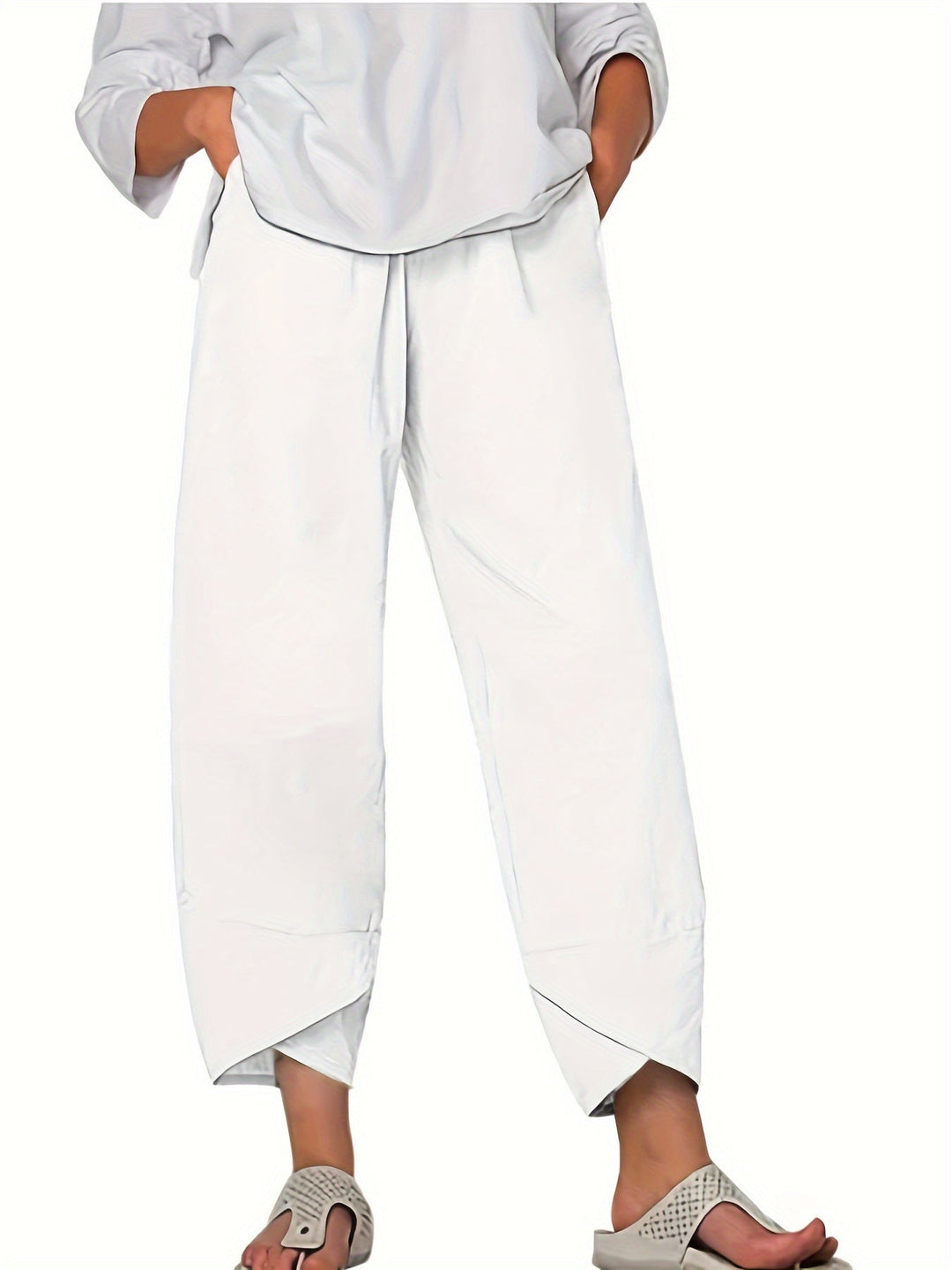 Glenda – Asymmetric Crop Pants
