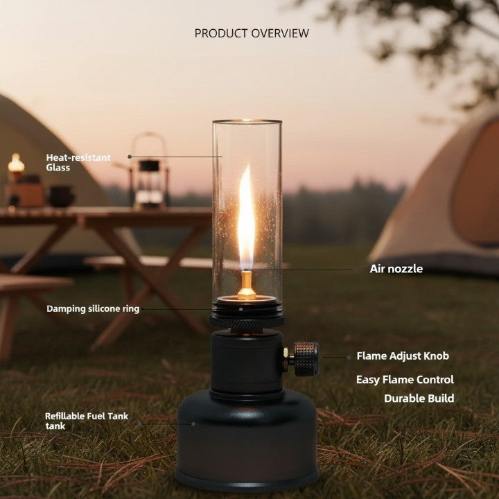 BowLift | Mini Gas Flame Torch Table Lamp