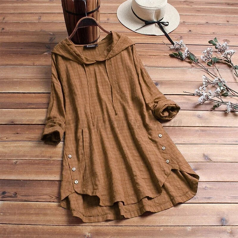 JESSICA – BOHO HOODED TUNIC DRESS