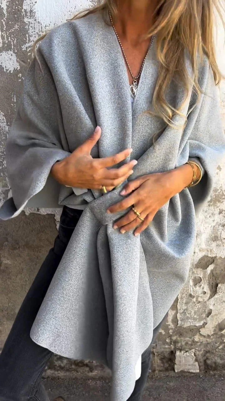 UMAIZA - EFFORTLESS STYLE V-NECK CAPE JACKET