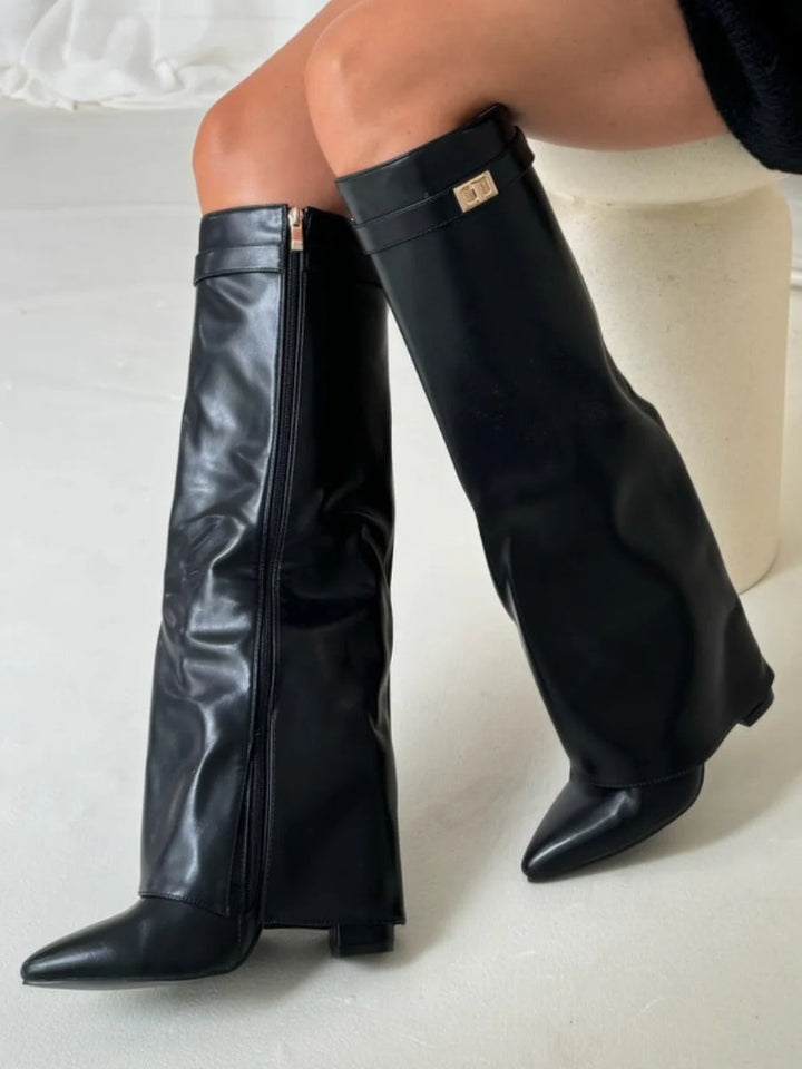 ALINA – CHIC SLOUCHY SUEDE KNEE-HIGH BOOTS