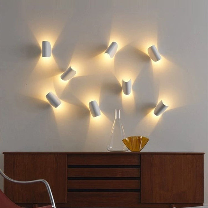BowLift | Eveline Modern Geometric LED 4 Color Wall Light Indoor/Outdoor Metal