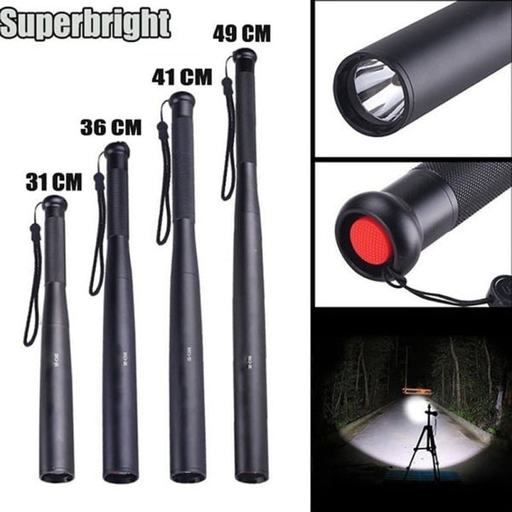 Azura | Baseball Bat Shaped LED Flashlight | Aluminum Alloy, 3 Lighting Modes | Emergency & Utility Use