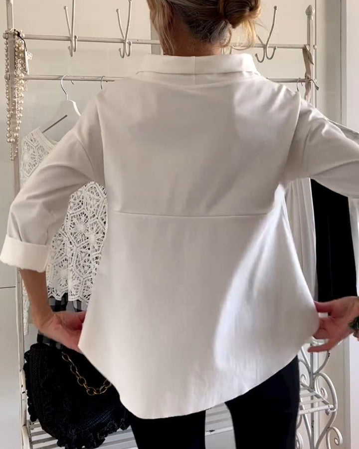 WIEBKE I COMFORTABLE 3/4-SLEEVE BLOUSE