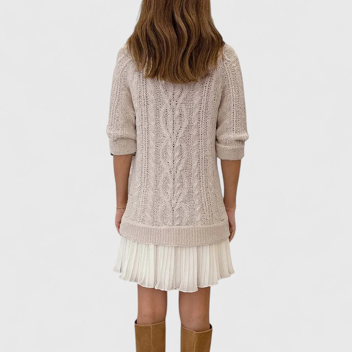 AMARA – CABLE KNIT SWEATER DRESS