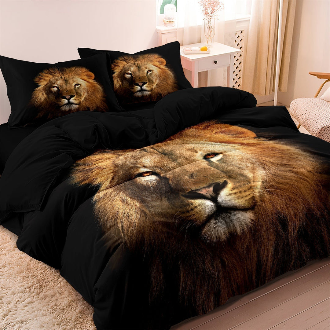 BowLift | Safari Lion Print Duvet Cover – African Wilderness for Your Bedroom