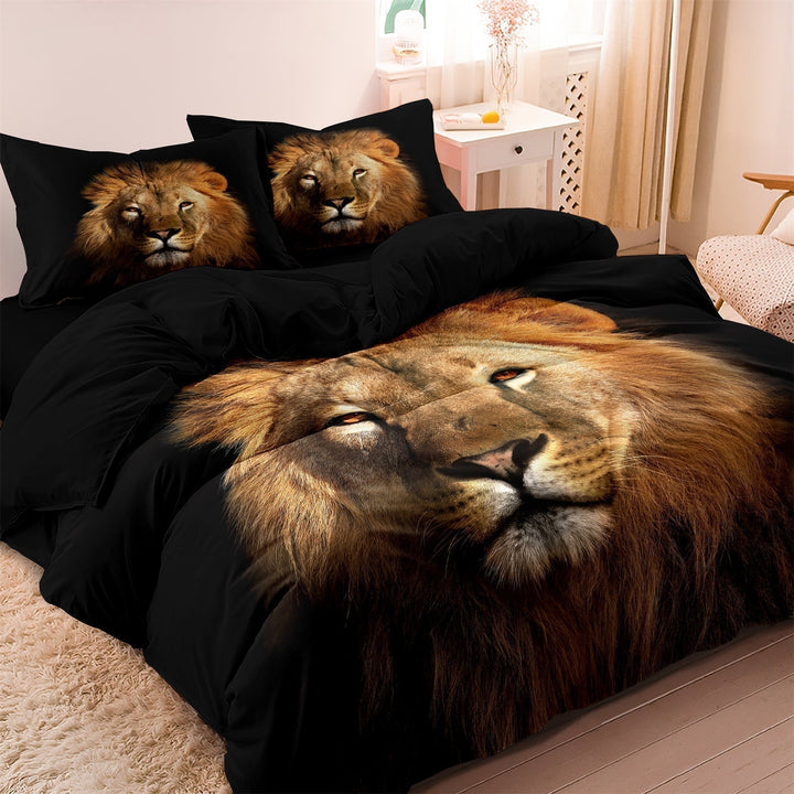 BowLift | Safari Lion Print Duvet Cover – African Wilderness for Your Bedroom