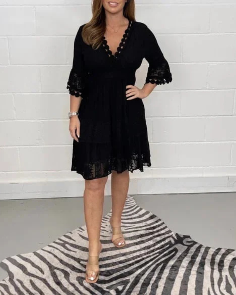 BERINDA - Embroidered Lace Dress