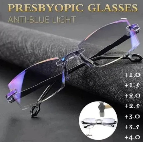 Azura | Progressive reading glasses with high hardness and anti-blue light filter for distance and near viewing