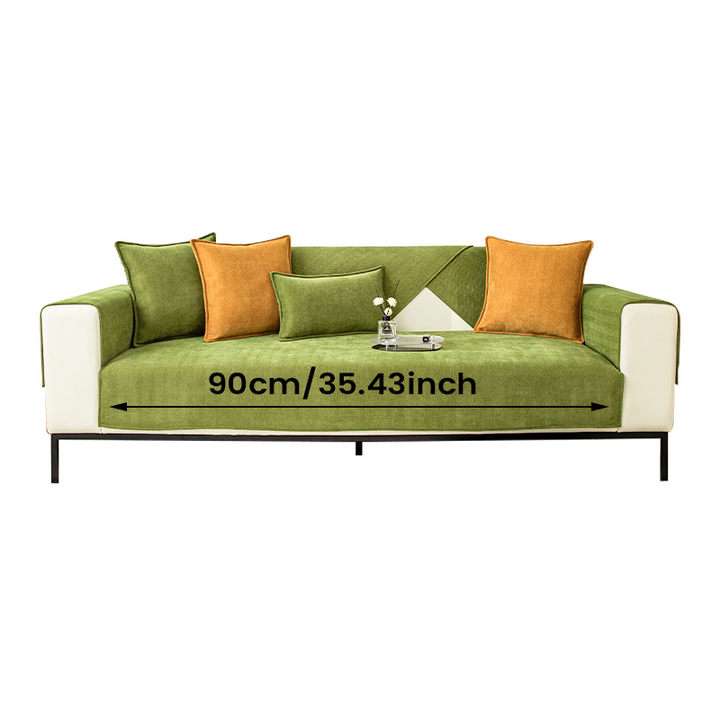 Herringbone Chenille Fabric Furniture Protector Sofa Cover | Bowlift