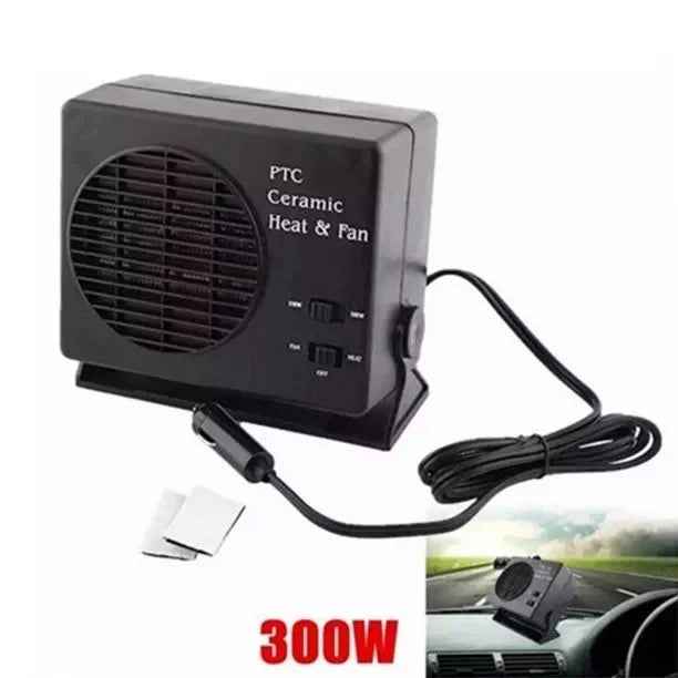 Azura | 12V Ceramic Car Heater Fan | 150W-300W | Portable Defroster w/ Automatic Thermostat