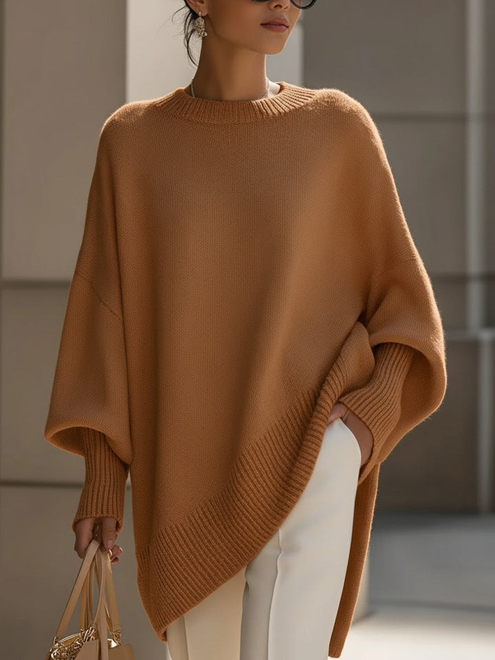 CLAIRE – ELEGANT ASYMMETRICAL KNIT SWEATER