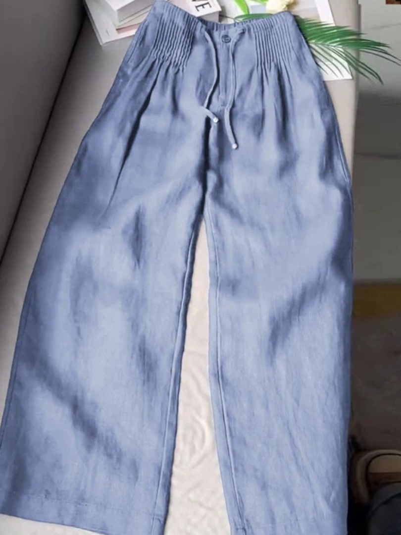BELLA – RELAXED-FIT DRAWSTRING WIDE-LEG PANTS