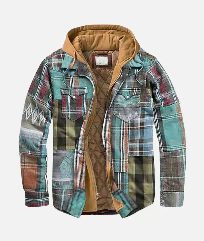 GINA – COZY HOODED PLAID JACKET