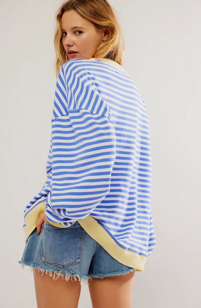 MIKAELA – LAIDBACK STRIPED SWEATER