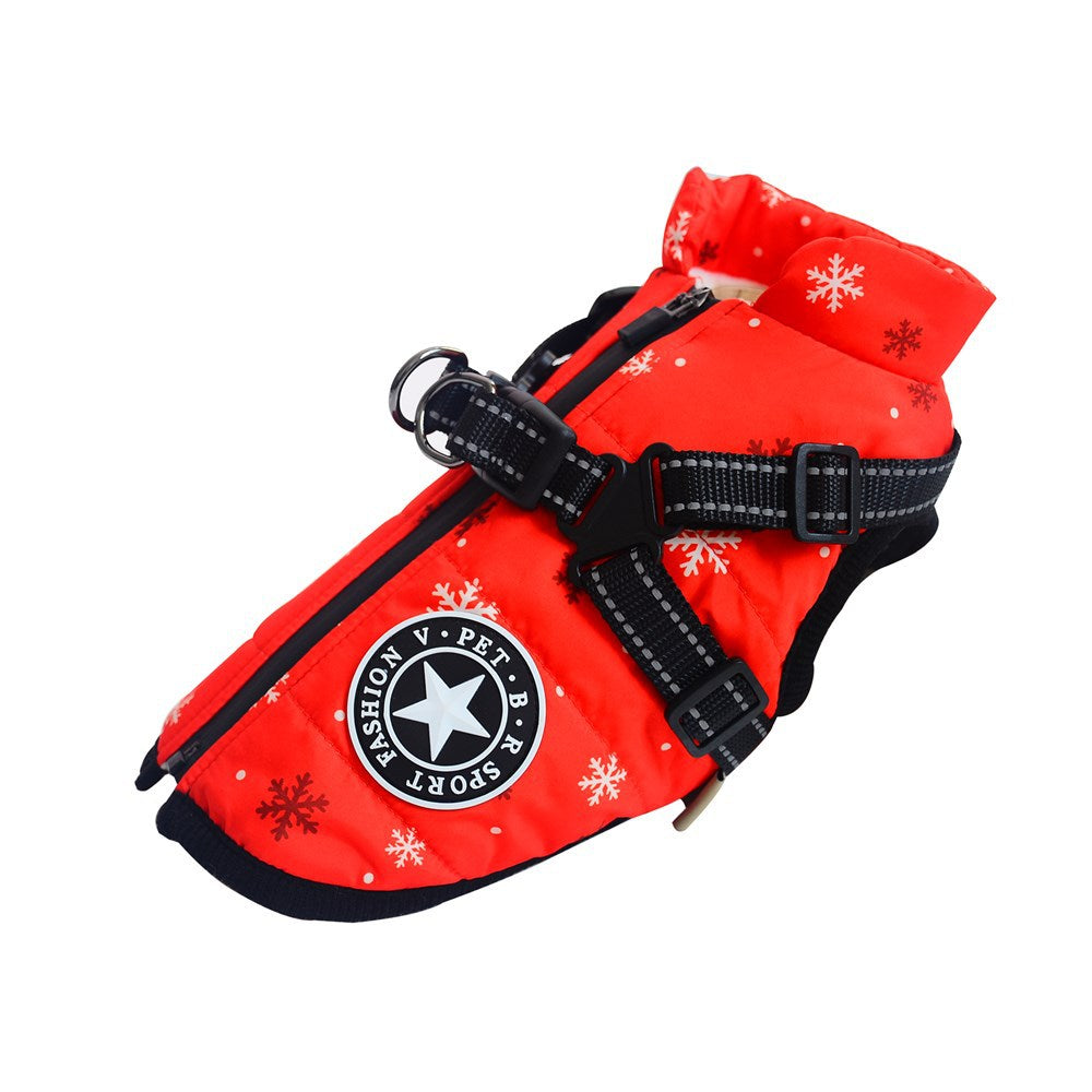 Azura | WoofGuard - Waterproof Winter Jacket with Integrated Harness