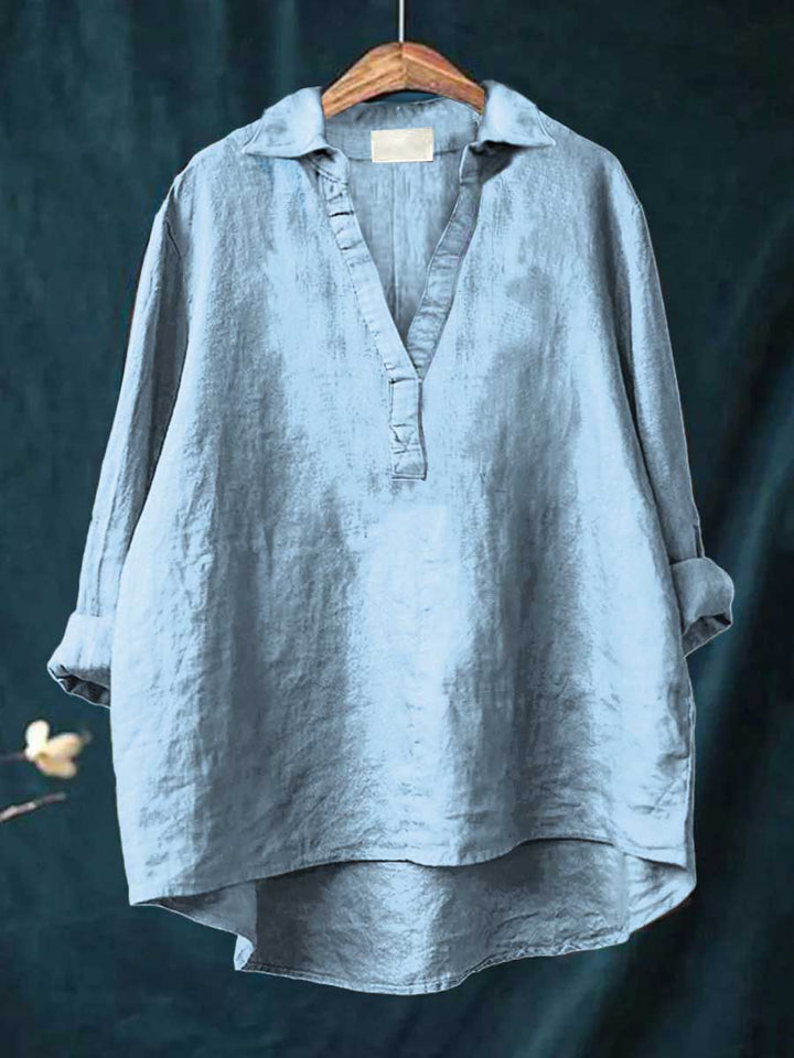 Andrea | Elegant Summer Linen Blouse