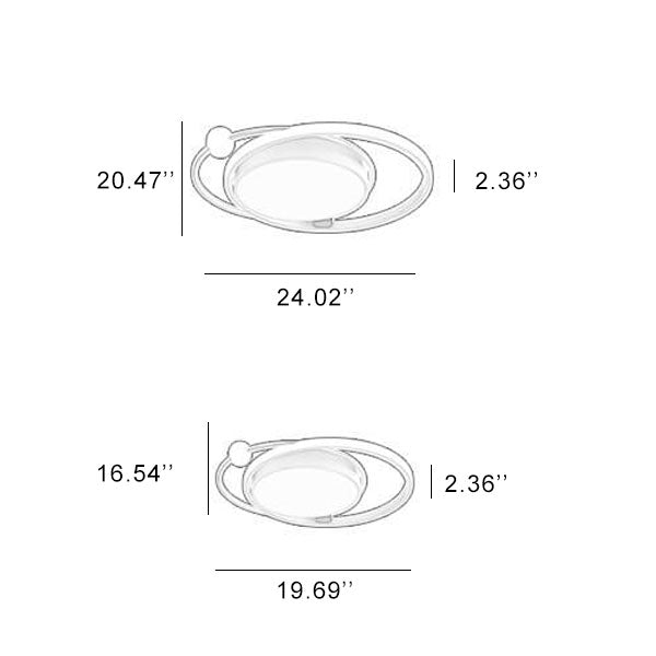 BowLift | Nordic Round Circle LED Ceiling Light flush mounted