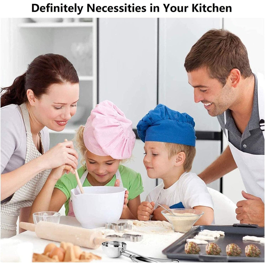 Azura | 3-Piece Set: Stainless Steel Cookie Scooper with Trigger