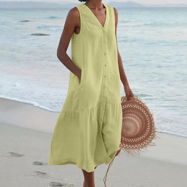Celi - Stylish Tummy Covering Summer Dress
