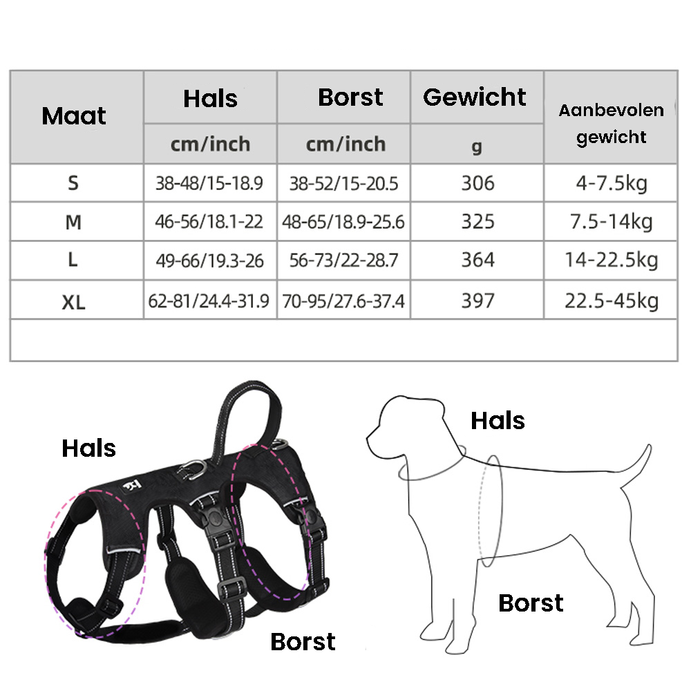 Azura | Reflective Anti-Pull Dog Harness - Gripguard