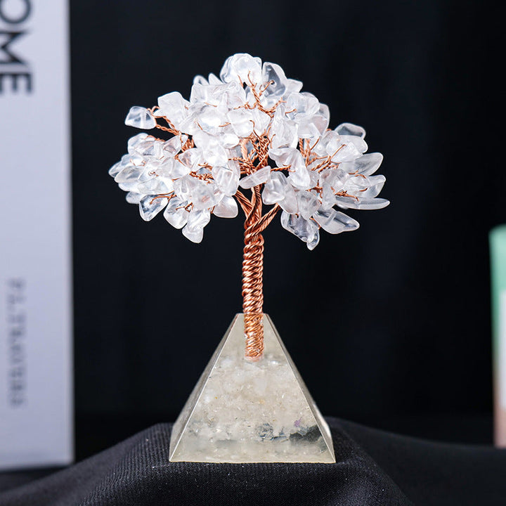 BowLift | Natural Stone Gravel Pyramid Base Feng Shui Tree