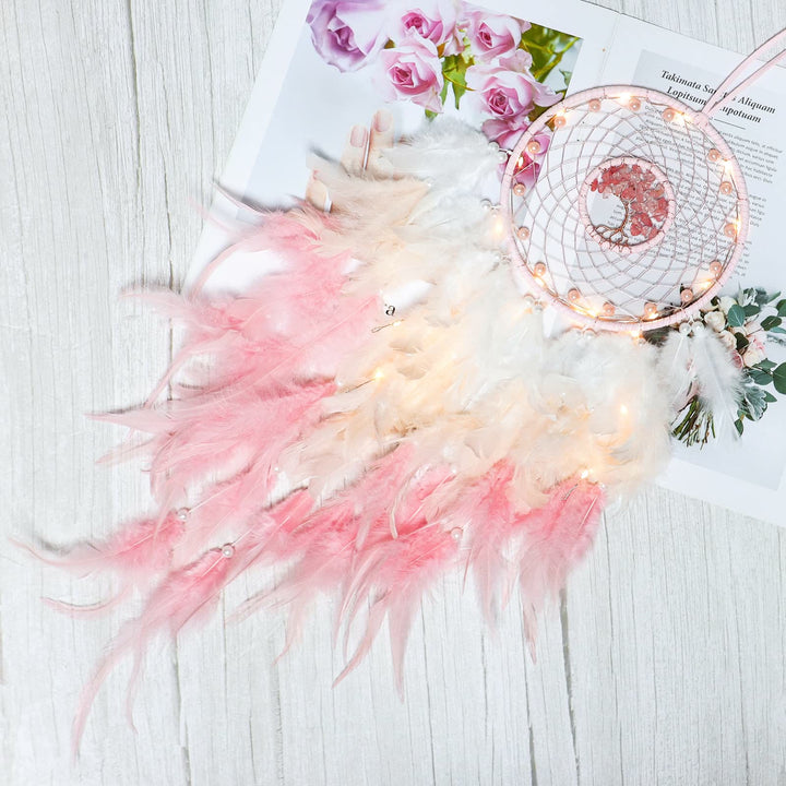 BowLift | Crystal Tree of Life Feather Glow Dreamcatcher
