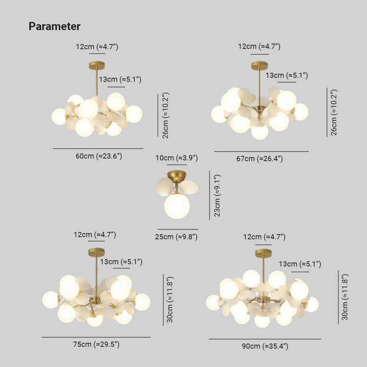 Azura | Flower Branch Chandelier Living Room