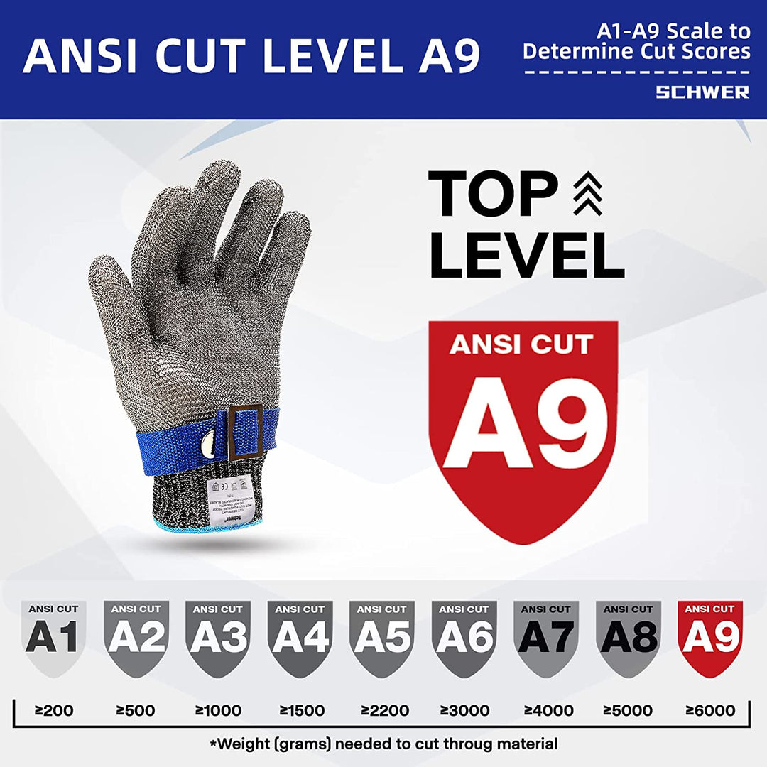 Azura | Food grade stainless steel mesh metal glove