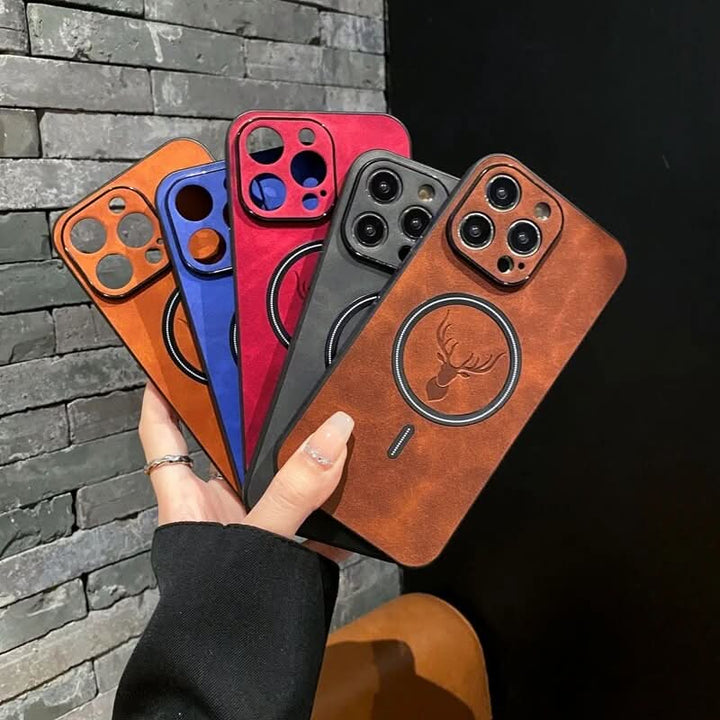 Azura | Deer Leather iPhone Case MagSafe Wireless Charging