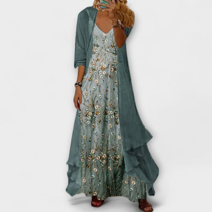 Bryleigh | Elegant Maxi Dress Two-Piece Set