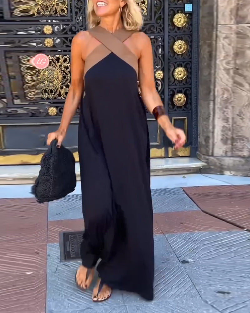 JILLIAN - CROSSOVER LONG DRESS