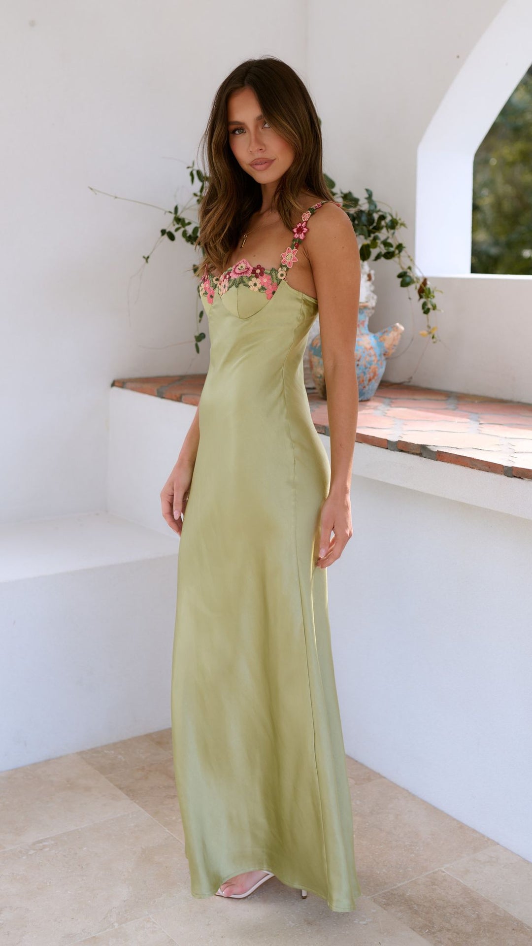 Brienna – Versatile Strappy Floral Maxi Dress