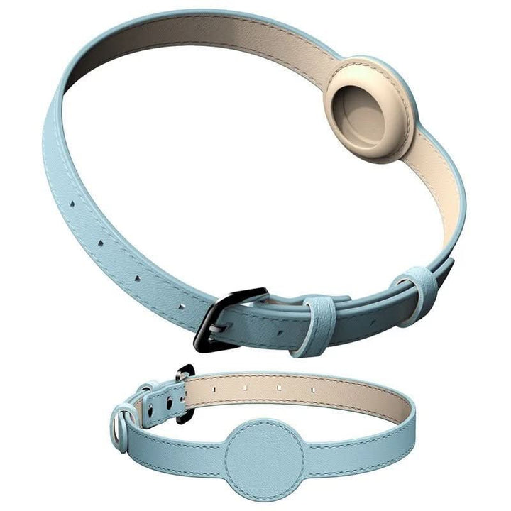 Azura | EDOUARD – Elegant dog collar with AirTag holder & weatherproof design