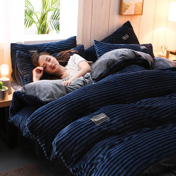 BowLift | Thickened Corduroy Velvet Bedding Set