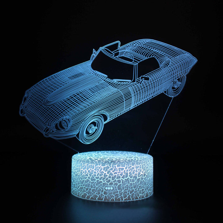 Sports car series 3d night light LED stereo light illusion lamp USB bedside table lamp modeling lamp dimming