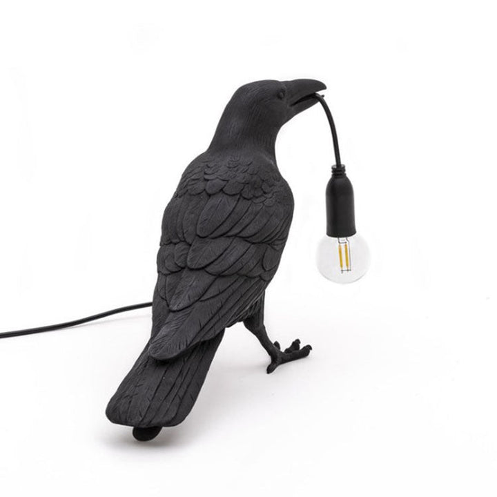 Auspicious bird table lamp personalized creative bedroom bedside animal shape bird resin wall lamp decoration