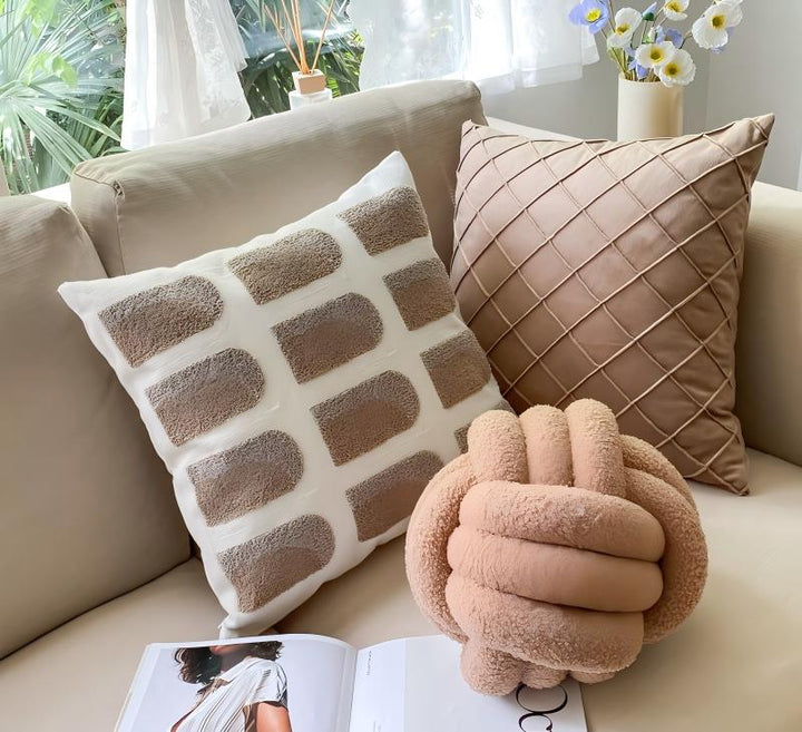 BowLift | Nordic Style ins Living Room Sofa Cover | Simple Geometric Jacquard Soft and Comfortable Pillowcase