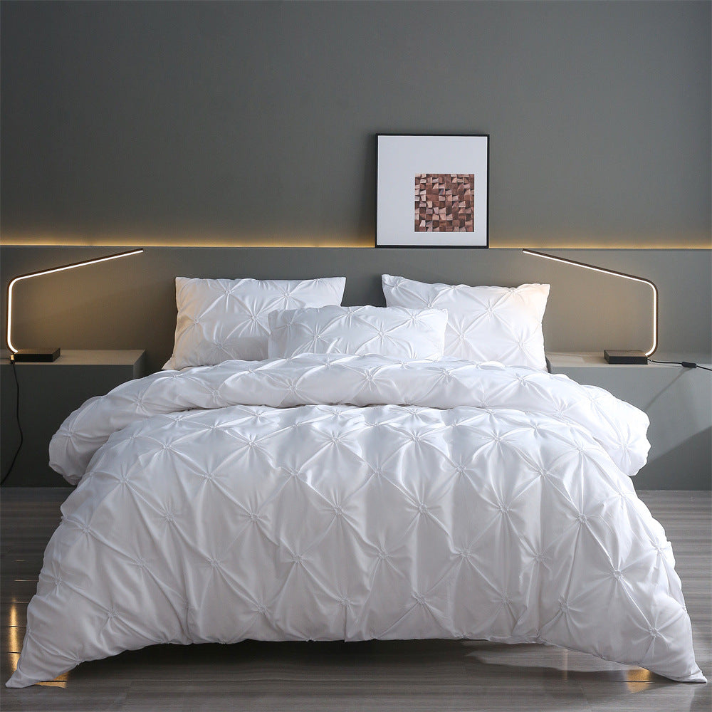 BowLift 丨 Embroidered Craft Three-piece Bedding Set (Pillowcase & Quilt Cover)