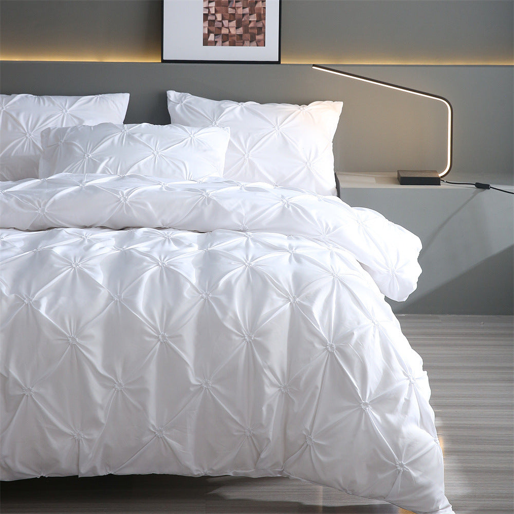 BowLift 丨 Embroidered Craft Three-piece Bedding Set (Pillowcase & Quilt Cover)