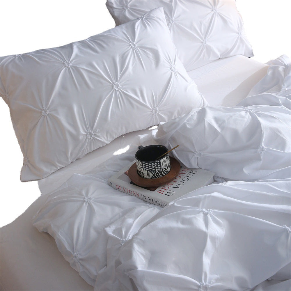BowLift 丨 Embroidered Craft Three-piece Bedding Set (Pillowcase & Quilt Cover)