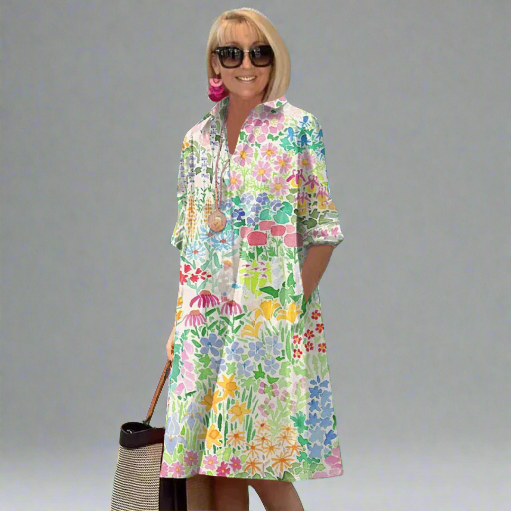 Nadine™ | Luxe Floral Summer Dress for Effortless Style