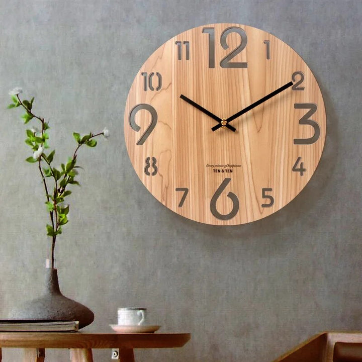 BowLift | 3D Wall Clock Made of Wood