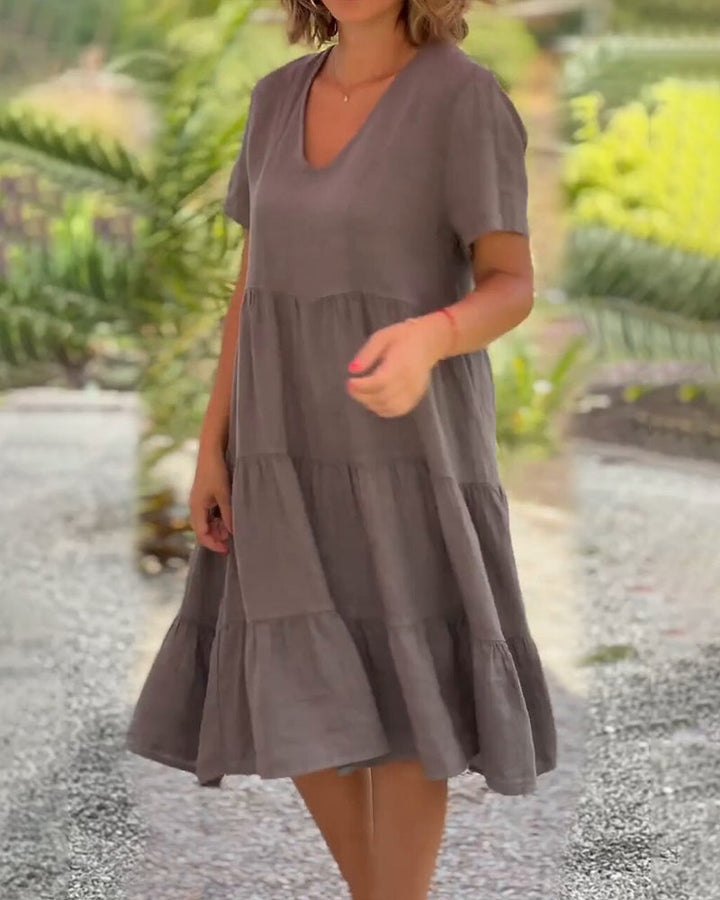 Samantha | Breezy V-Neck Dress with Pockets