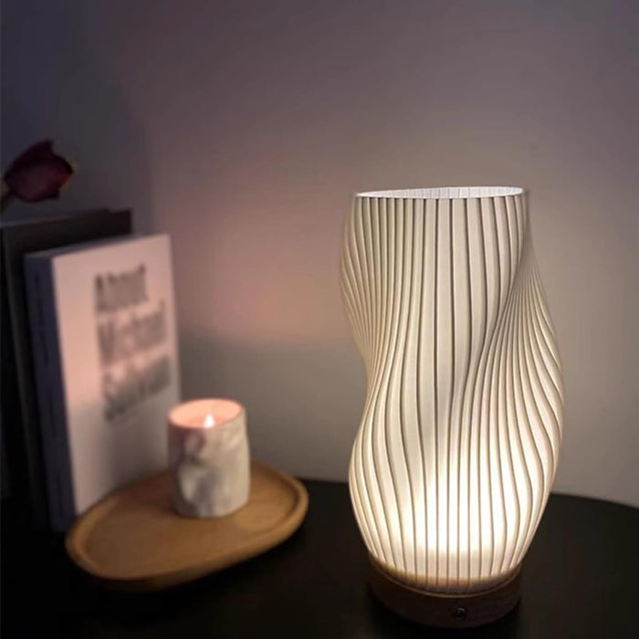 BowLift | Wavecrest Table Lamp – Soft Glow Designer Lamp with Dimmable Warm & Natural White Light